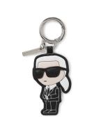 Karl Lagerfeld Nøglering 'Ikonik'  creme / sort / hvid