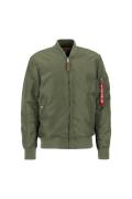 ALPHA INDUSTRIES Overgangsjakke  grøn / rød / hvid