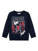 NAME IT Sweatshirt 'Jessie Spiderman'  marin / lyseblå / rød / hvid