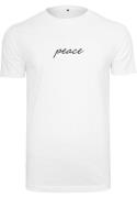 Mister Tee Bluser & t-shirts 'Peace Wording'  sort / hvid