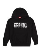 DIESEL Sweatshirt 'SGINNHOODL5 OVER'  sort / hvid