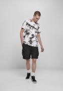 Urban Classics Bluser & t-shirts 'Black Tie Dye Tee'  sort / hvid