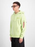 ALPHA INDUSTRIES Sweatshirt  lime / rød / hvid