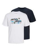 JACK & JONES Bluser & t-shirts 'OUTDOOR'  navy / turkis / oliven / hvi...