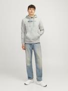 JACK & JONES Sweatshirt  sort / hvid-meleret