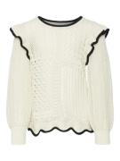 Vero Moda Girl Pullover 'MADELYN'  ecru / sort