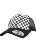 Flexfit Hætte 'Checkerboard Retro Trucker'  sort / hvid