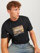 JACK & JONES Bluser & t-shirts 'JORBRONX'  brun / sort / hvid