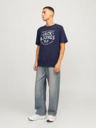 JACK & JONES Bluser & t-shirts 'JJJEANS'  navy / hvid