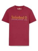 TIMBERLAND Bluser & t-shirts 'Embroidery'  orange / mørkerød / hvid