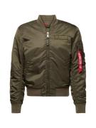 ALPHA INDUSTRIES Overgangsjakke  khaki / oliven / rød