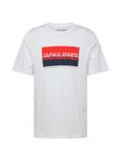 JACK & JONES Bluser & t-shirts 'JJNOLAN'  marin / rød / hvid