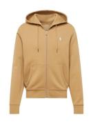 Polo Ralph Lauren Sweatjakke  cappuccino / hvid