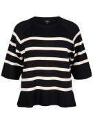 Zizzi Pullover 'Mzoe'  sort / naturhvid