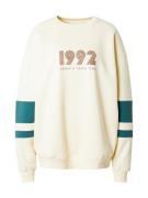 OH APRIL Sweatshirt '1992'  elfenben / smaragd / lyseorange