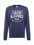 JACK & JONES Sweatshirt 'JJJeans'  navy / hvid