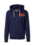 Superdry Sweatjakke  marin / orange / hvid