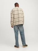 JACK & JONES Skjorte 'JORVesterbro'  beige / oliven / uldhvid