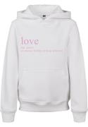 Mister Tee Sweatshirt 'Love Definition'  pink / hvid