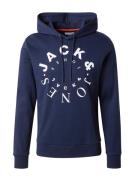 JACK & JONES Sweatshirt 'WARRIOR'  navy / hvid