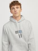 JACK & JONES Sweatshirt 'BRONX'  opal / mørkegrå / hvid-meleret