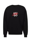 HUGO Sweatshirt 'Dlogonty'  rød / sort / hvid