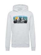 JACK & JONES Sweatshirt 'JJPEAK'  blå / lyseblå / sort / hvid