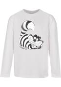 ABSOLUTE CULT Shirts 'Alice in Wonderland -Cheshire Cat'  sort / hvid ...