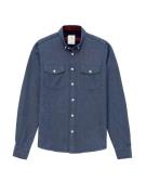 By Diess Collection Bluse  blue denim / hvid