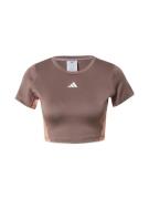 ADIDAS PERFORMANCE Funktionsbluse  beige / brun / pastelgul / hvid