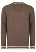 Felix Hardy Pullover  beige / brun / uldhvid