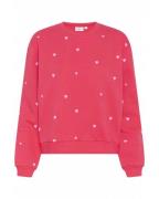 SAINT TROPEZ Sweatshirt 'Dagna'  koral / hvid