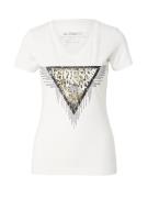 GUESS Shirts 'TRIANGLE TIGER'  creme / brun / sort / sølv