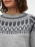 VERO MODA Pullover 'VMSimone'  mørkegrå / grå-meleret