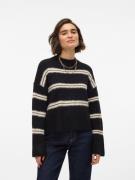 VERO MODA Pullover 'VMDazzle'  sort / offwhite