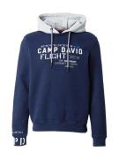 CAMP DAVID Sweatshirt  navy / grå-meleret / hvid