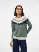 VERO MODA Pullover 'VMSimone'  lysebeige / mint / gran