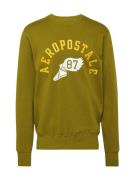 AÉROPOSTALE Sweatshirt 'TRACK 87'  gul / oliven / hvid