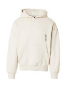 JACK & JONES Sweatshirt 'JCOAUTHENTIC'  creme / orange / sort