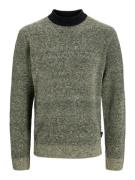 JACK & JONES Pullover 'JCOSPACE'  grøn-meleret / sort