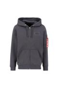 ALPHA INDUSTRIES Sweatjakke  grå / lysegrøn