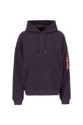 ALPHA INDUSTRIES Sweatshirt 'Alpha Essentials RL'  blomme / rød / hvid