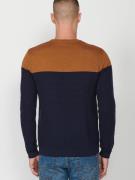 KOROSHI Pullover 'Punto'  navy / cognac