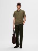 SELECTED HOMME Bluser & t-shirts 'SLHFIGO'  oliven / hvid