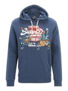 Superdry Sweatshirt 'Tokyo'  navy / honning / rød / hvid