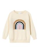 NAME IT Pullover 'KIBOW'  creme / brun / lyserød