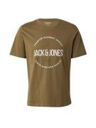 JACK & JONES Bluser & t-shirts 'JPRBLAASTON'  oliven / sort / hvid