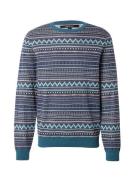 Iriedaily Pullover 'Mineo'  indigo / lyseblå / petroleum / hvid