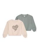 ABOUT YOU Sweatshirt '2er Pack Suzi'  beige / lysegrøn