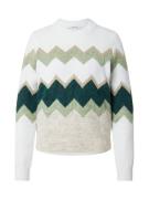 ABOUT YOU Pullover 'Lina'  beige / lysegrøn / hvid